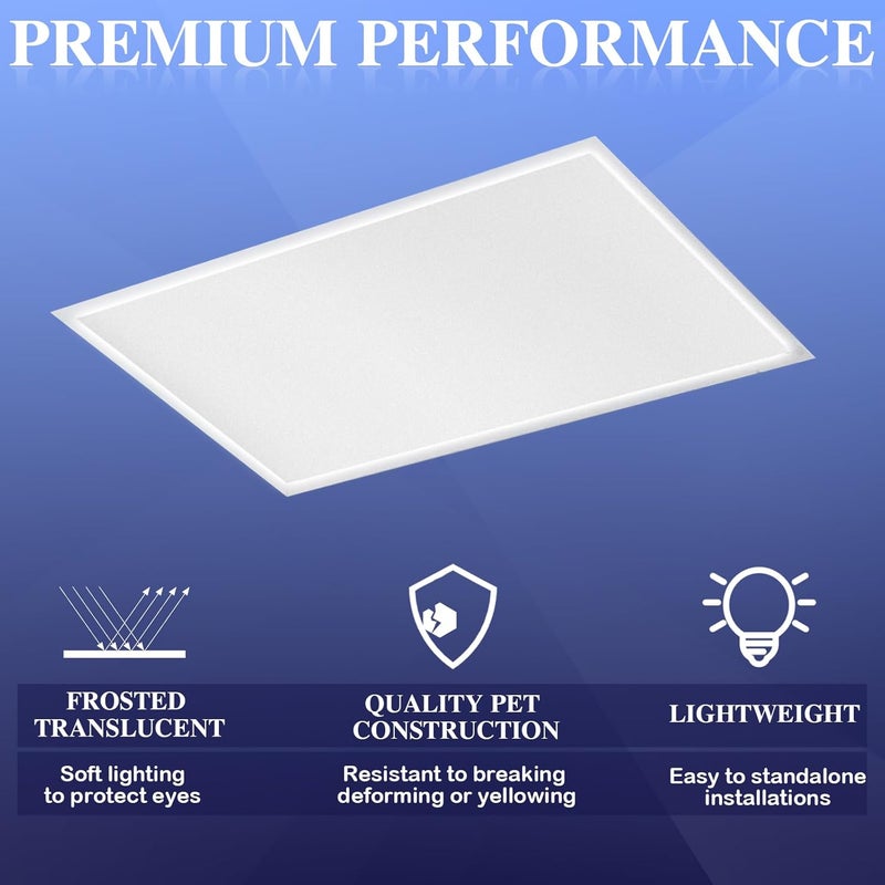 Pushglossy 10 Pack Light Diffuser Sheet 9.875"x22.875"x0.01" White LED Dimming Diffusion Film DIY Cutable Soften Fluorescent Lighting Gel Filter Panel for Flash Strobe Photography Ceiling Light Cover - Image 3